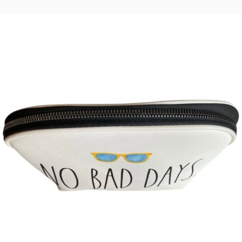 Rae Dunn White NO BAD DAYS & SUNGLASSES DESIGN COSMETIC BAG - Picture 4 of 5